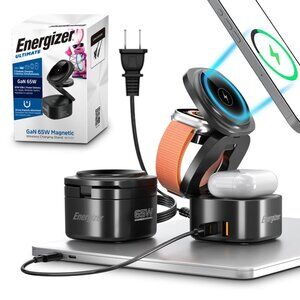 NEW Energizer 5-in-1 Foldable 65W Fast Charging Station Apple Magsafe SEALED